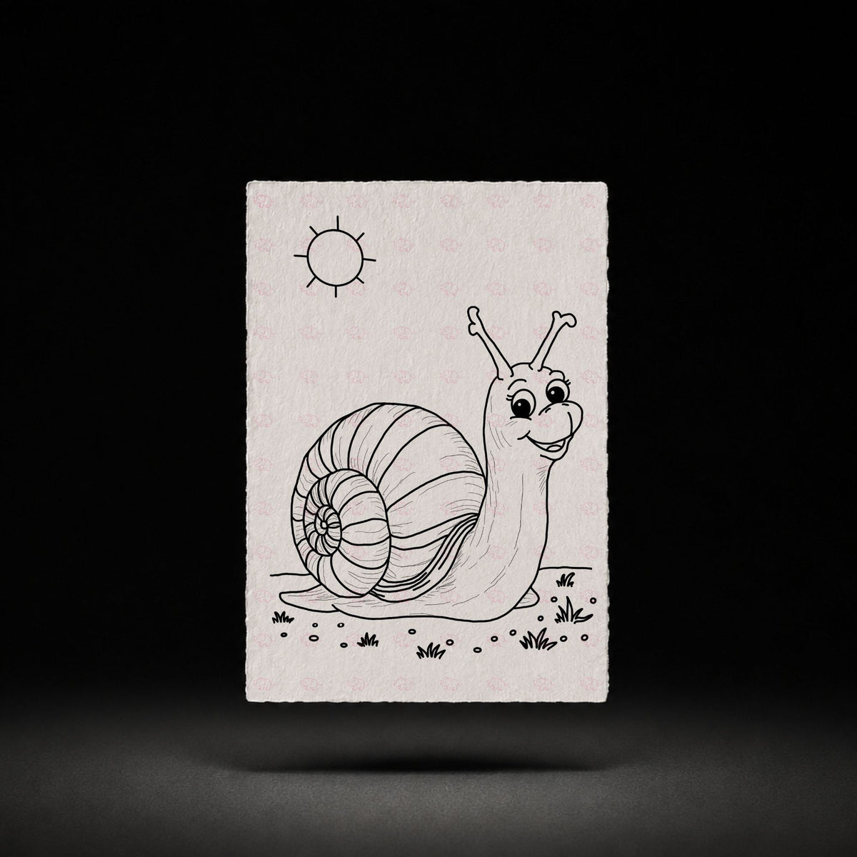 Happy Trail Snail line art preview