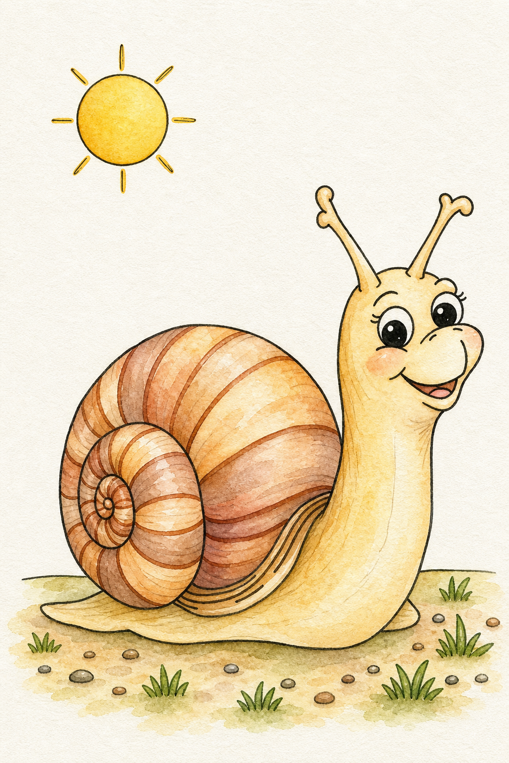 Happy Trail Snail painted design