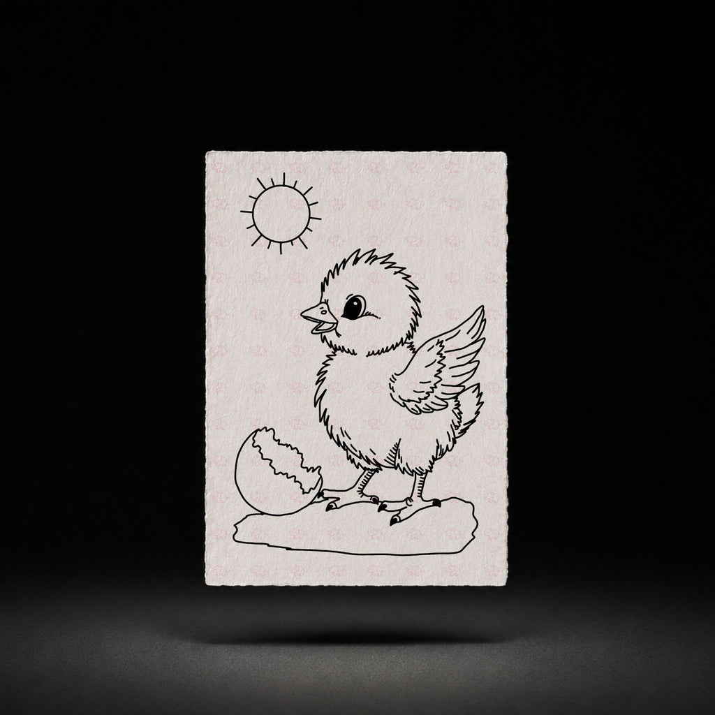 Tiny Hatchling Steps Paint-Your-Own Watercolor Print | Cozy Chicken Hollow