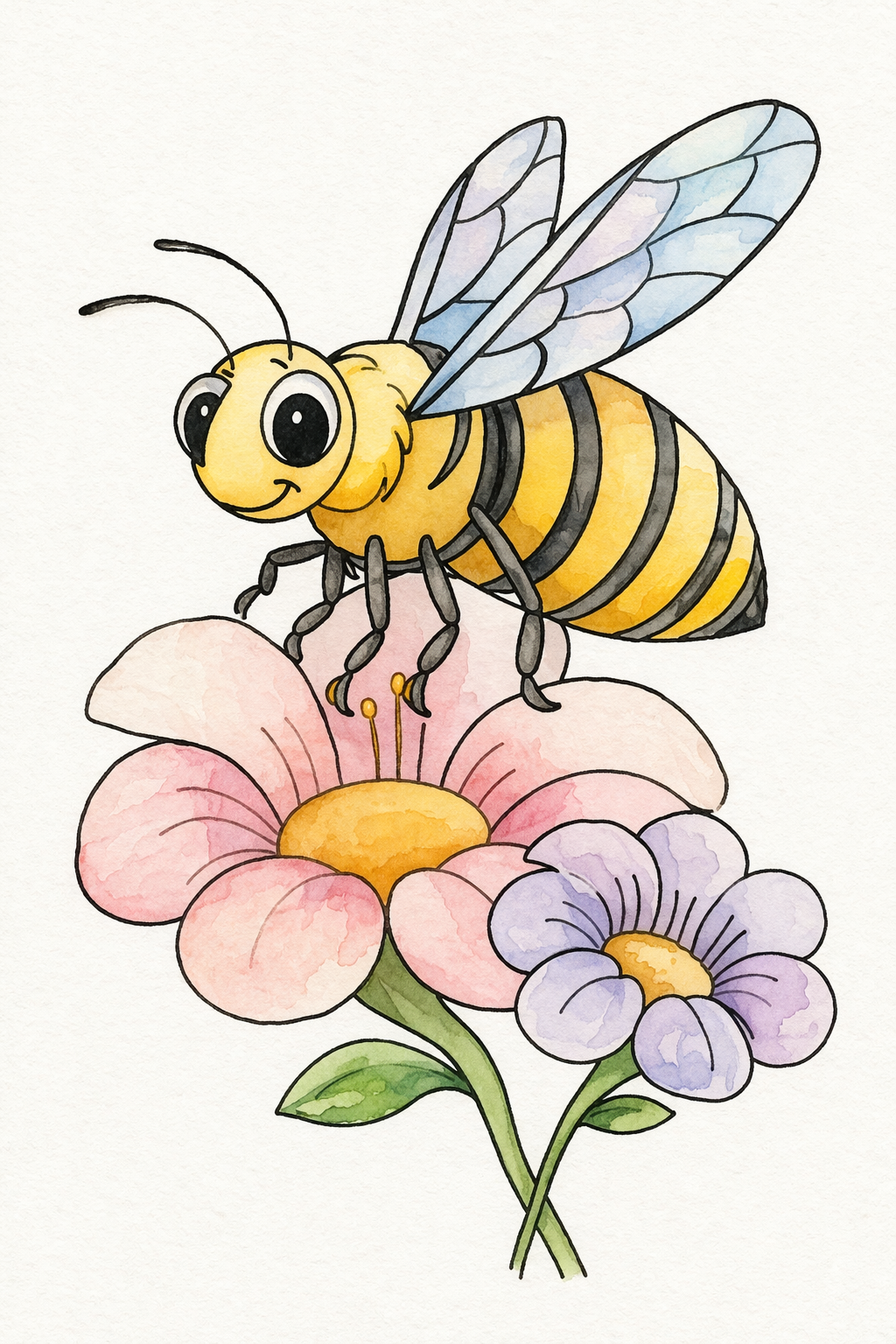 Honeybee Landing painted design