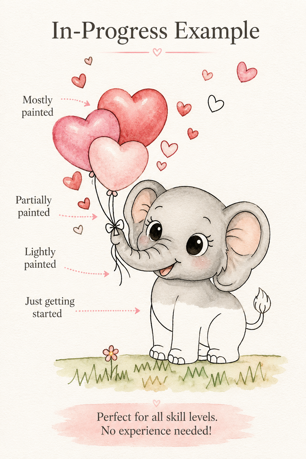 Heartstring Wishes Paint-Your-Own Watercolor Print | Winks Wonder Days