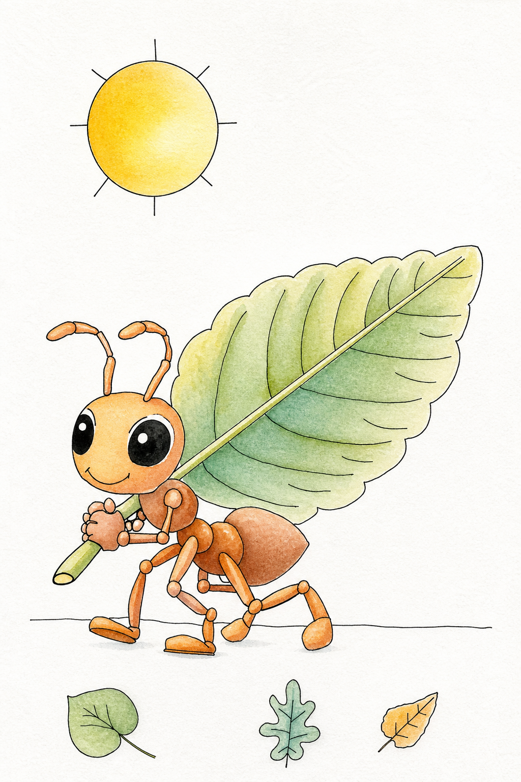 Leafy Little Ant painted design