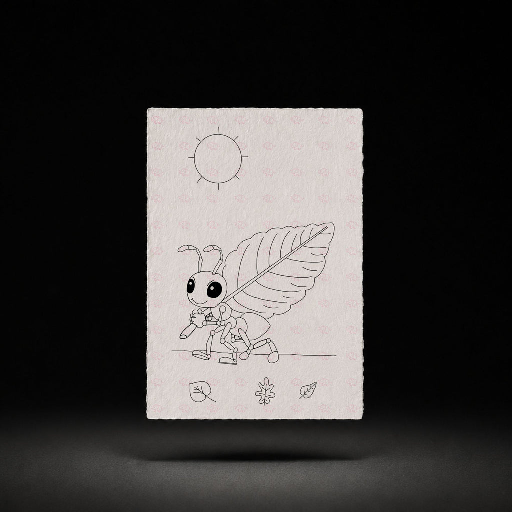 Leafy Little Ant line art preview