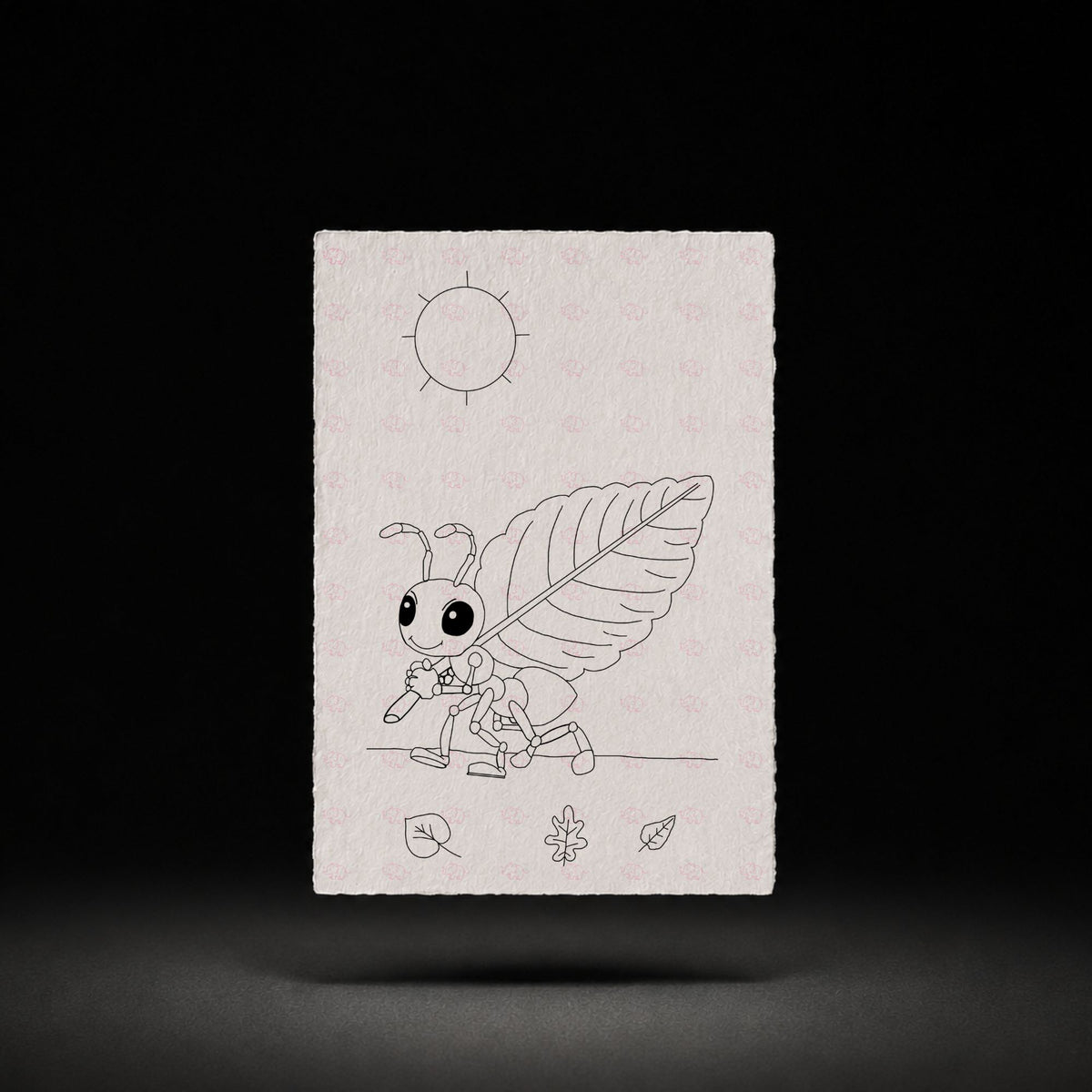 Leafy Little Ant line art preview