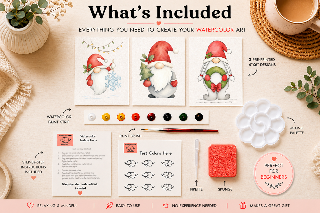 Snowy Welcome Watercolor Trio Kit lifestyle photo
