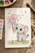 Heartstring Wishes Paint-Your-Own Watercolor Print | Winks Wonder Days