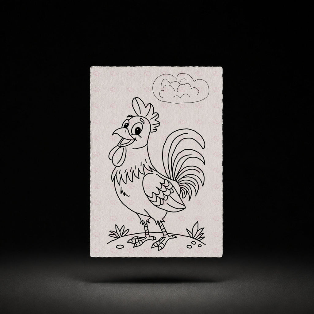 Happy Coop Stroll Paint-Your-Own Watercolor Print | Cozy Chicken Hollow
