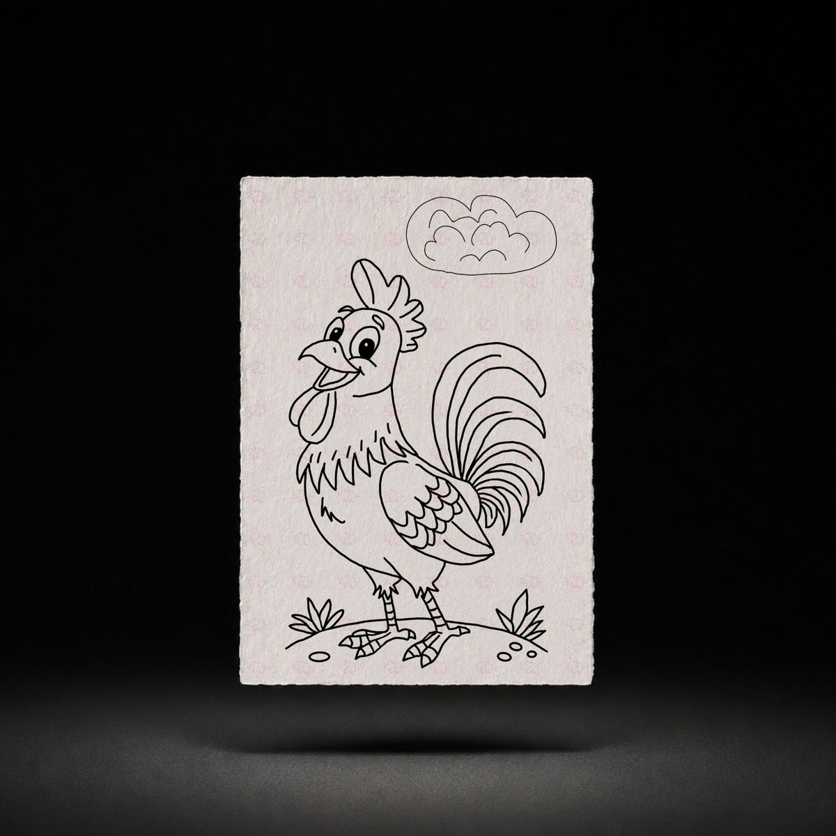 Happy Coop Stroll Paint-Your-Own Watercolor Print | Cozy Chicken Hollow