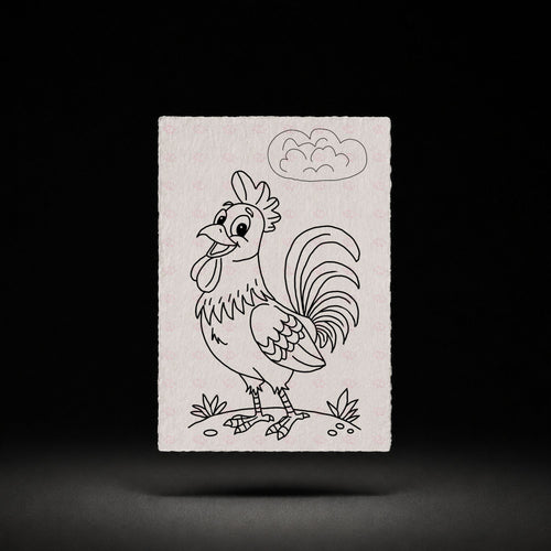 Happy Coop Stroll Paint-Your-Own Watercolor Print | Cozy Chicken Hollow