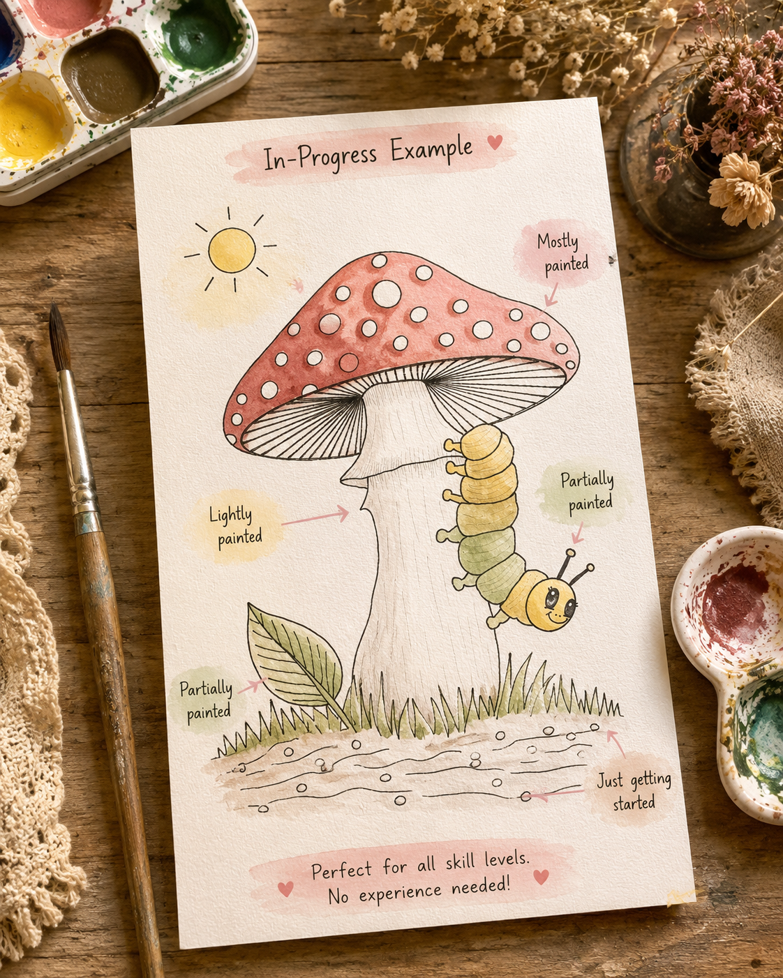 Mushroom Caterpillar Crawl infographic