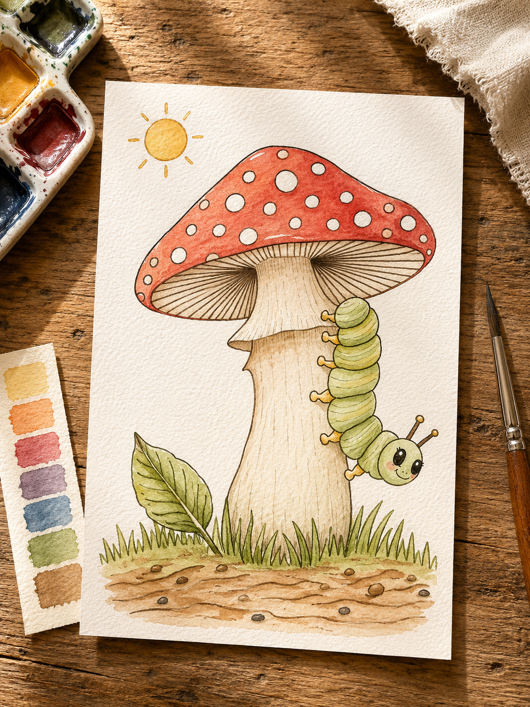Mushroom Caterpillar Crawl lifestyle photo