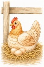 Nesting Hollow Hen