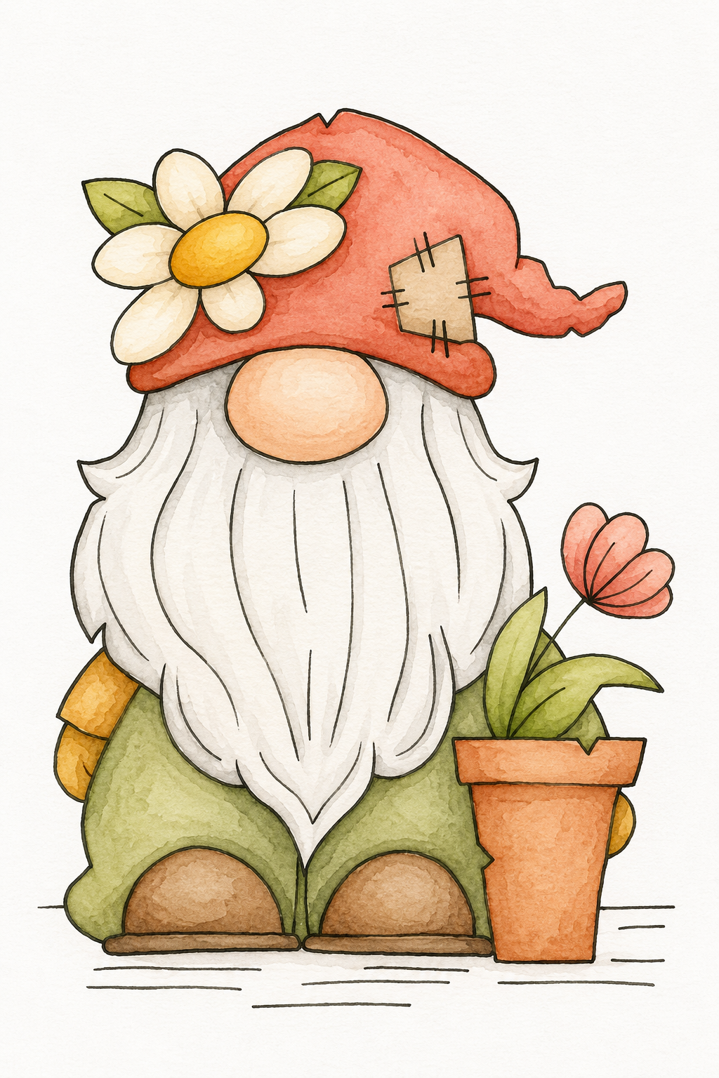 Blossom Pot Cottage painted design