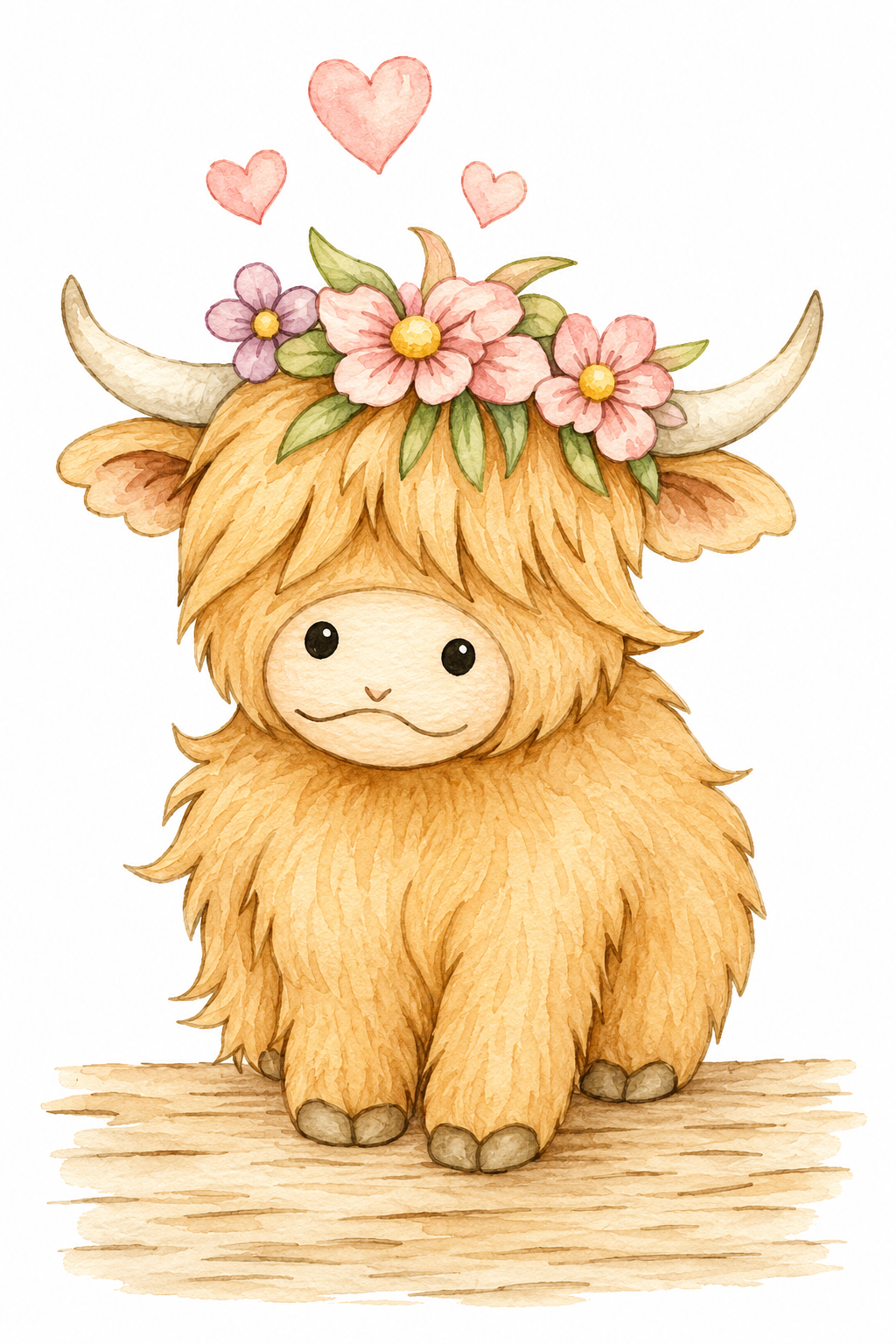 Blossom Crown painted watercolor print