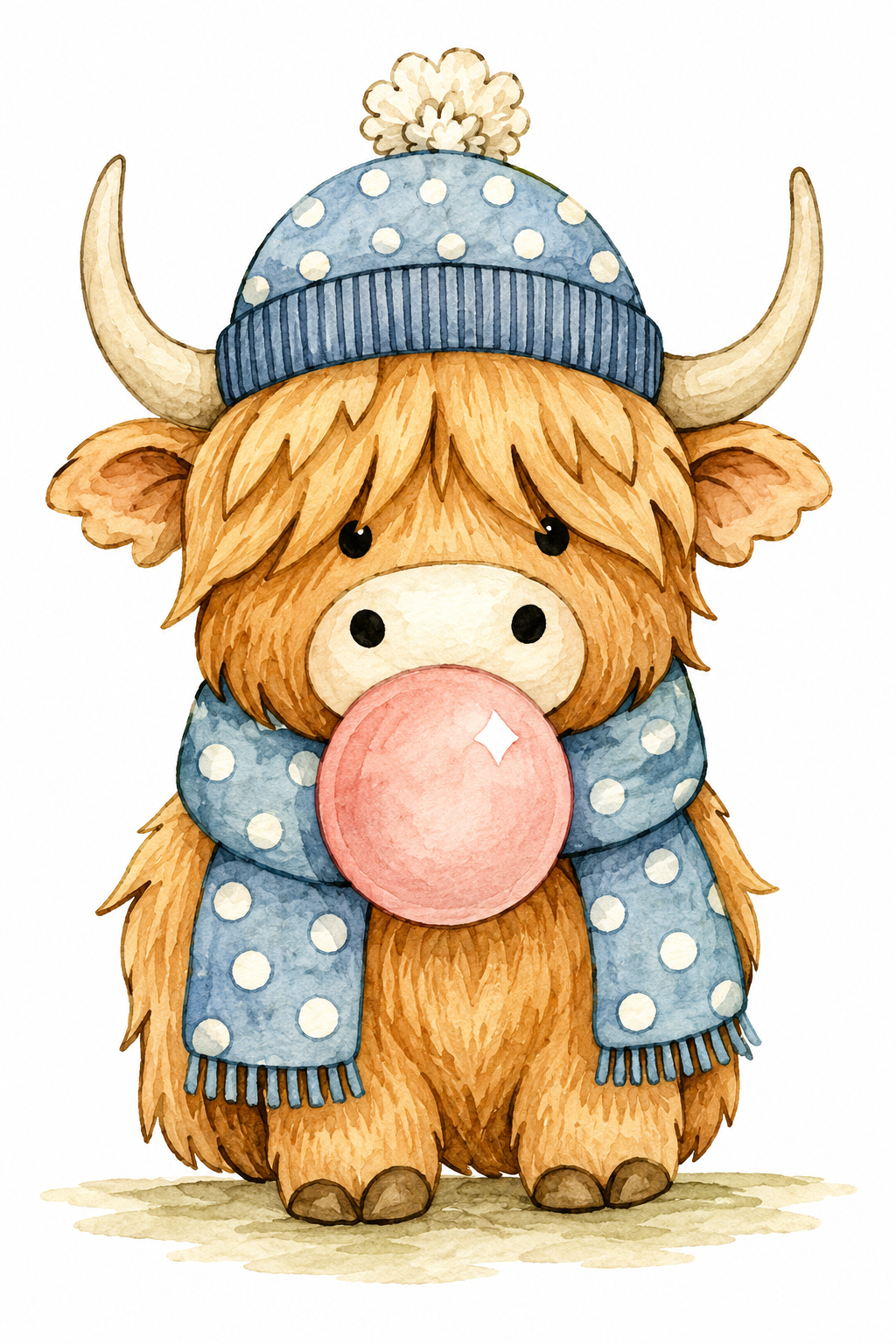 Frostberry Puff painted watercolor print