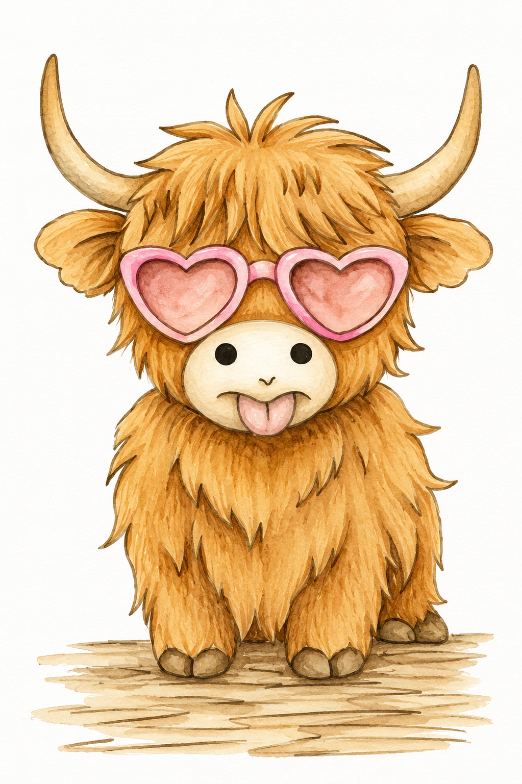 Sweetheart Shades painted watercolor print