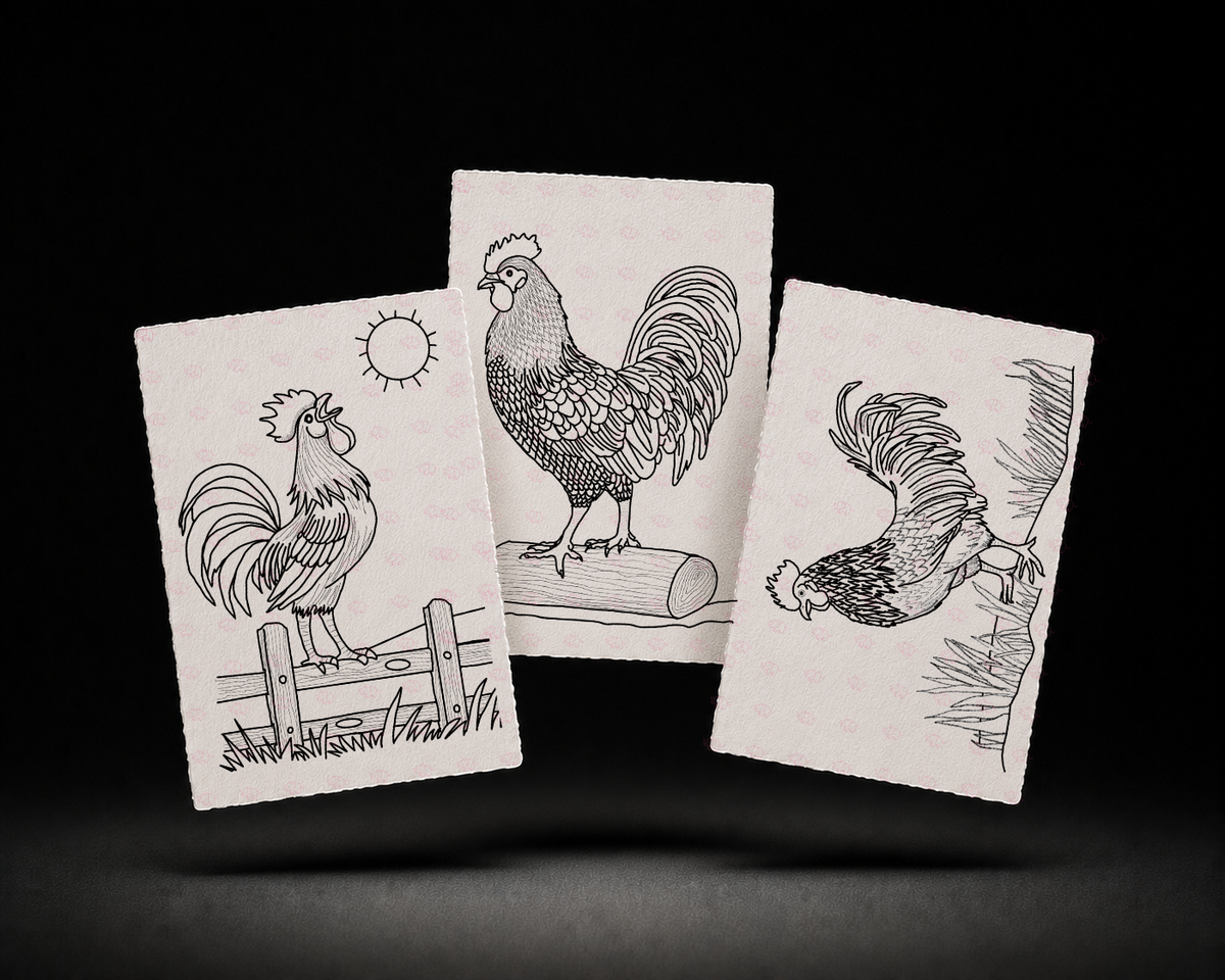 Morning Roost trio kit line art preview