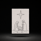 Promise in the Manger line art preview