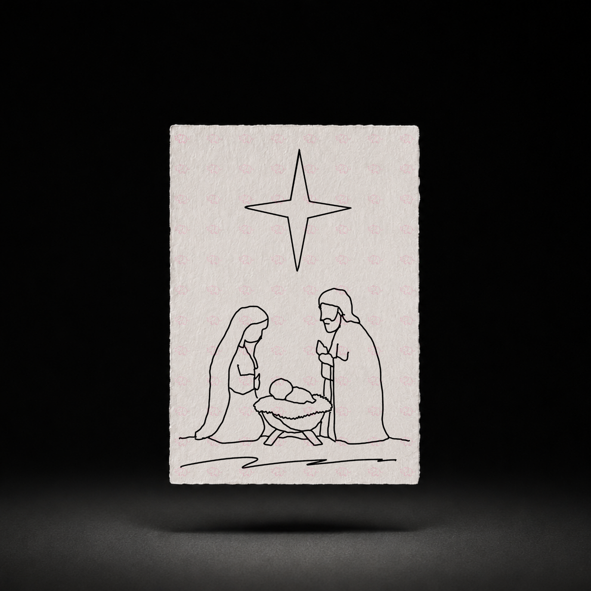 Promise in the Manger line art preview
