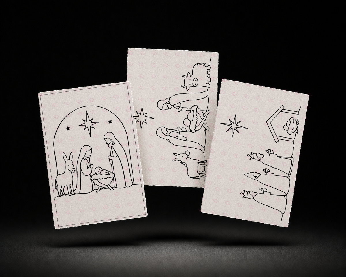 Bethlehem Gifts 4x6 Print Set line art preview