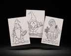 Heartfelt Gnome Moments 4x6 Print Set line art preview