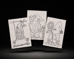 Sunshine Blossom Haven 5x7 Print Set line art preview