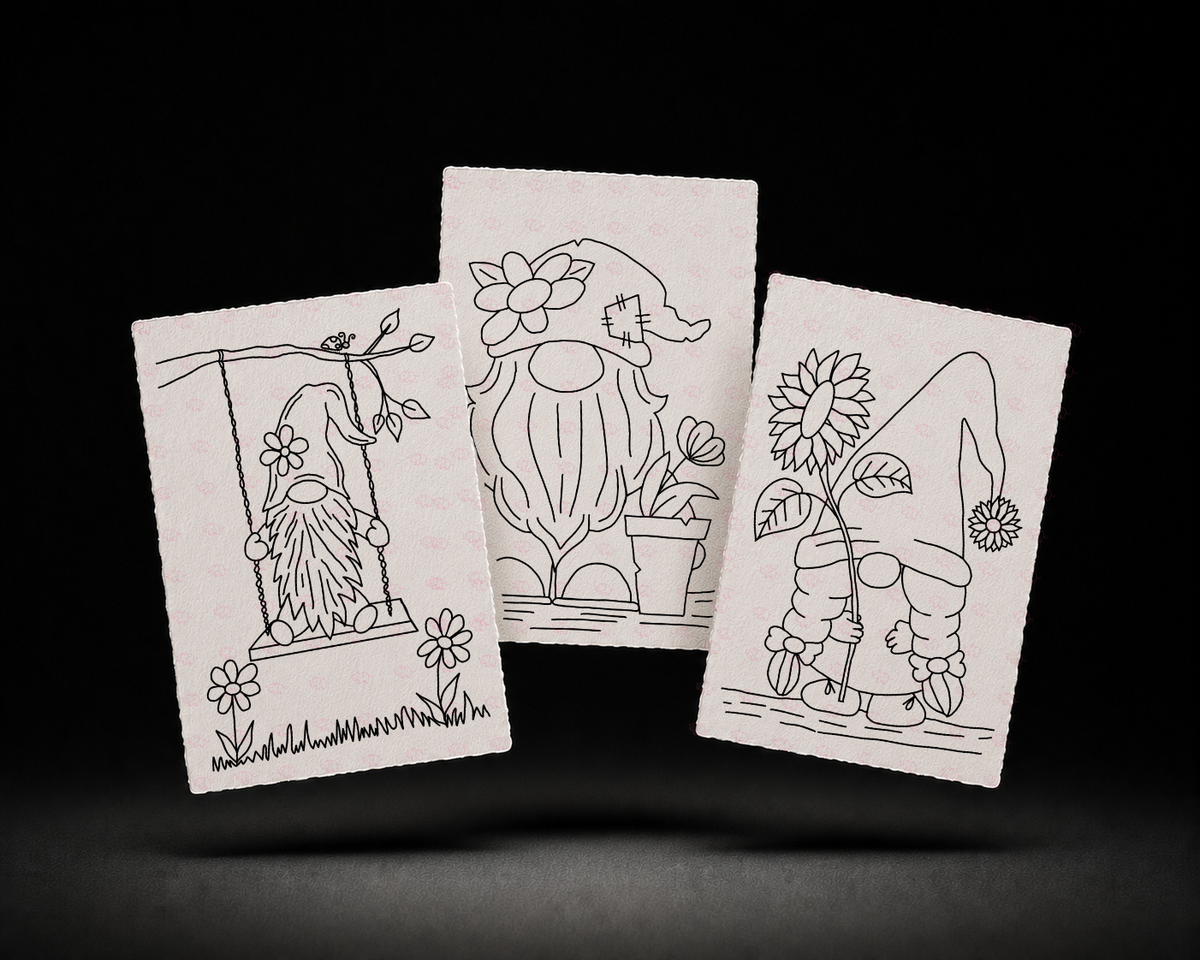 Sunshine Blossom Haven 5x7 Print Set line art preview
