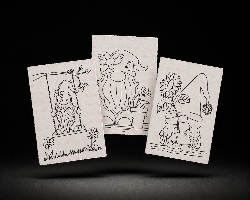 Sunshine Blossom Haven 4x6 Print Set line art preview