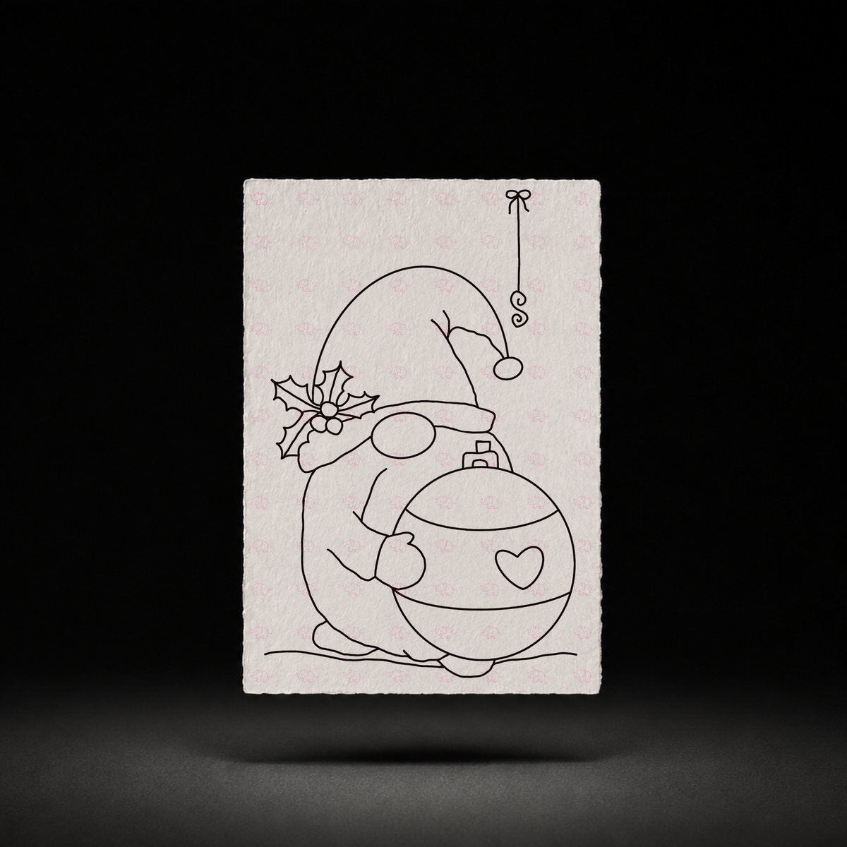 Heartfelt Ornament line art preview