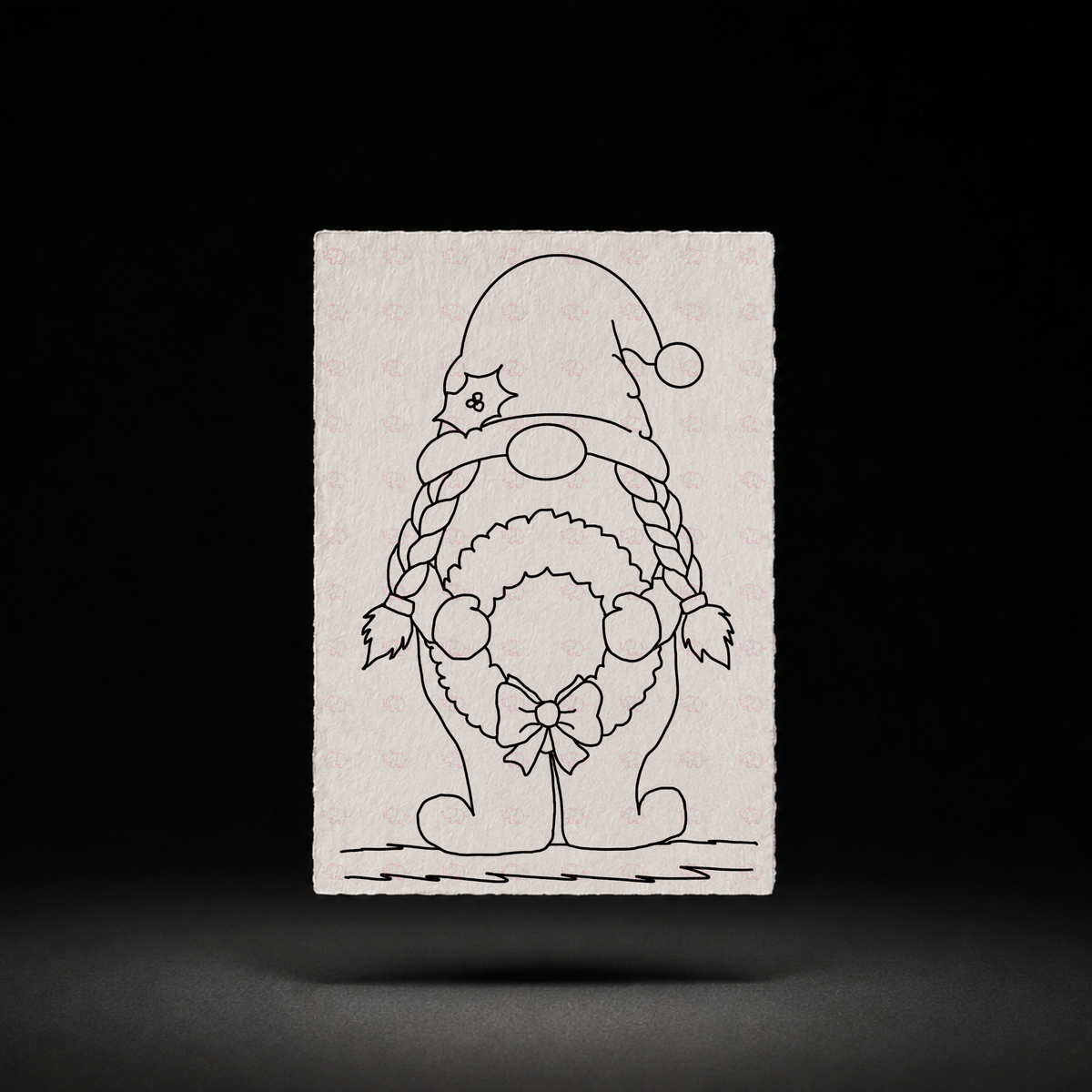 Wreathside Welcome line art preview