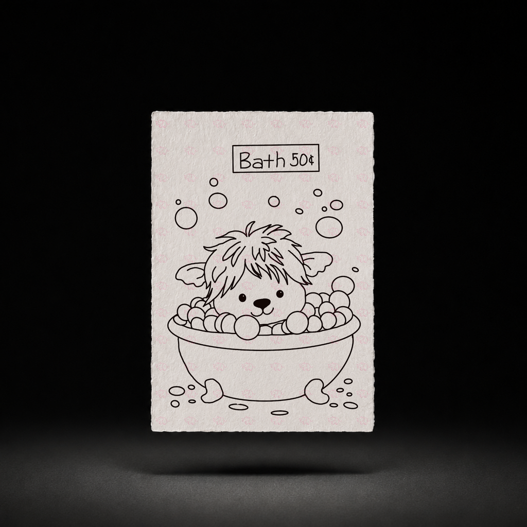 Bubble Bath Haven line art preview