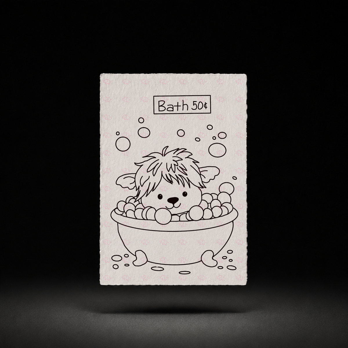 Bubble Bath Haven line art preview