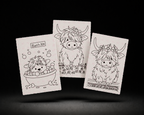 Petal & Bubbles trio kit line art preview