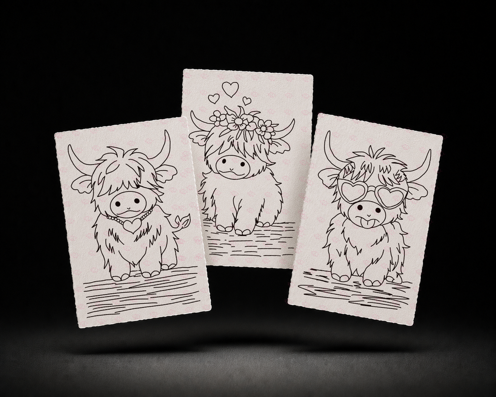 Hearts in Bloom trio kit line art preview