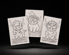 Hearts in Bloom trio kit line art preview