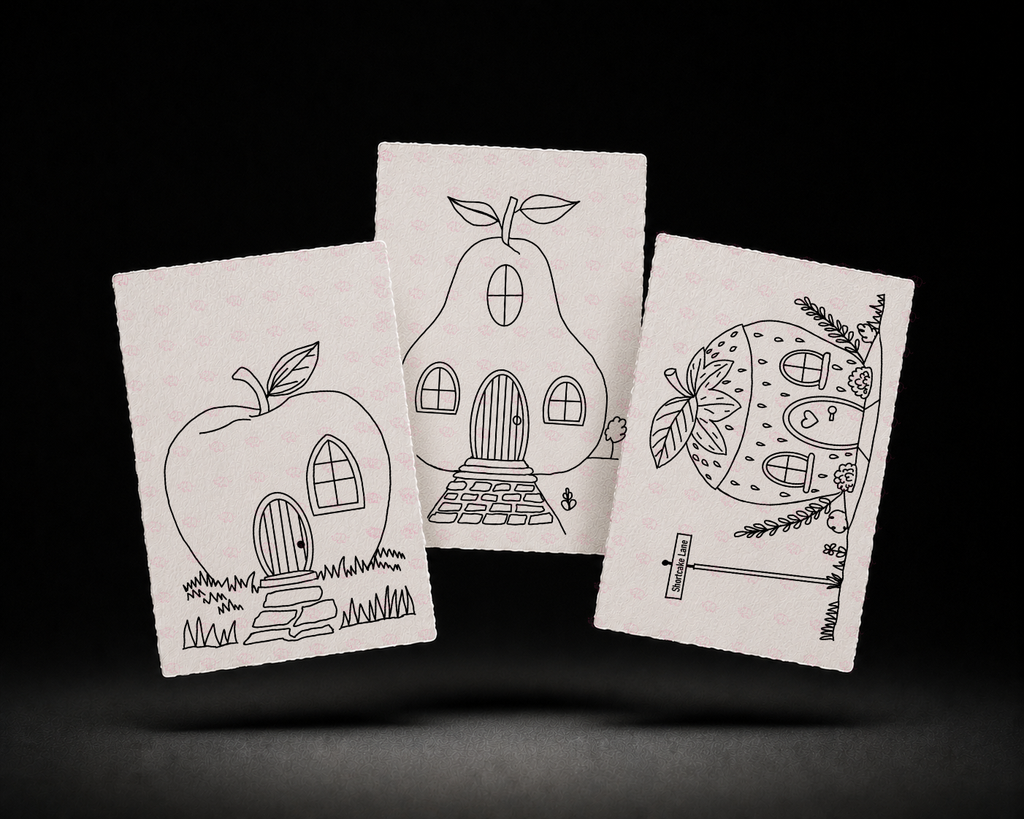Orchard Lane 4x6 Print Set line art preview