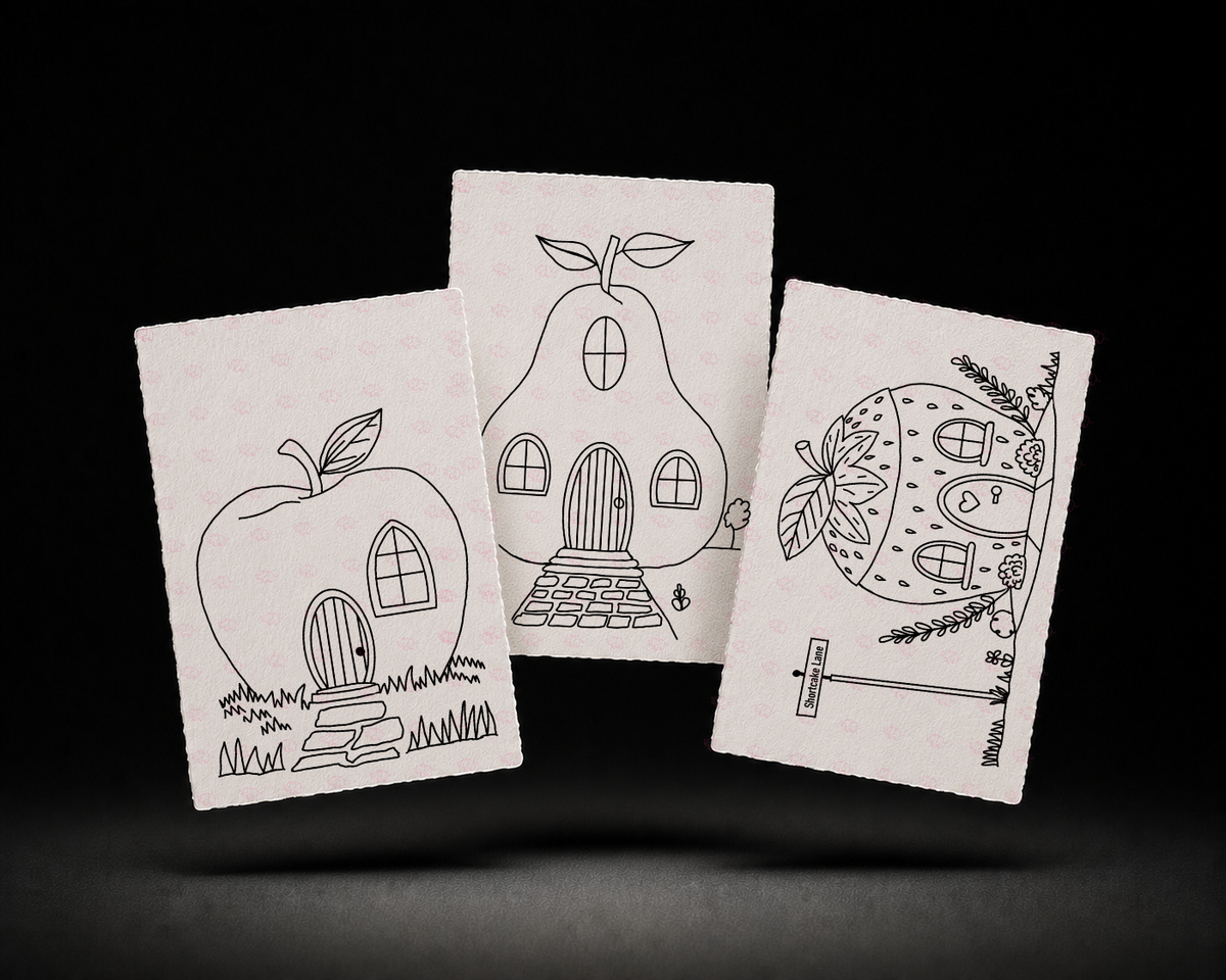Orchard Lane 5x7 Print Set line art preview