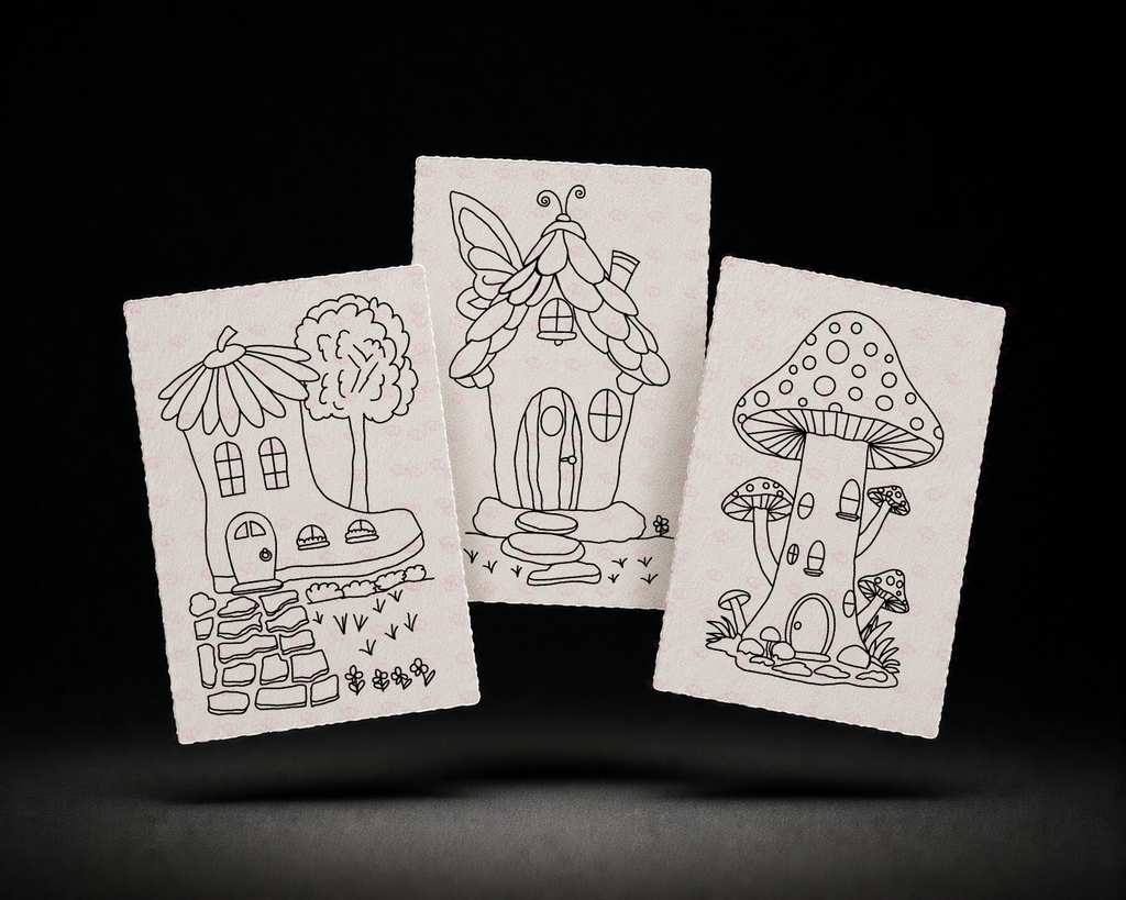 Lantern Bloom trio kit line art preview