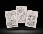 Lantern Bloom trio kit line art preview