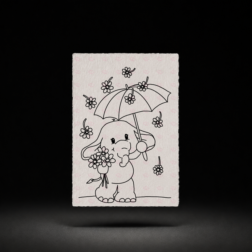 Daisy Umbrella Grove Paint-Your-Own Watercolor Print | Winks Wonder Days