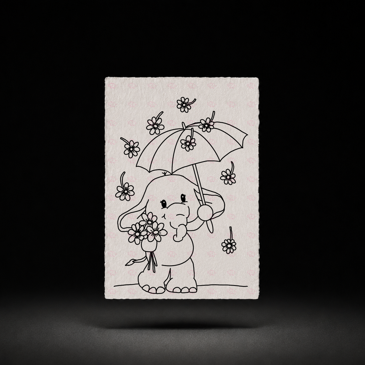 Daisy Umbrella Grove Paint-Your-Own Watercolor Print | Winks Wonder Days