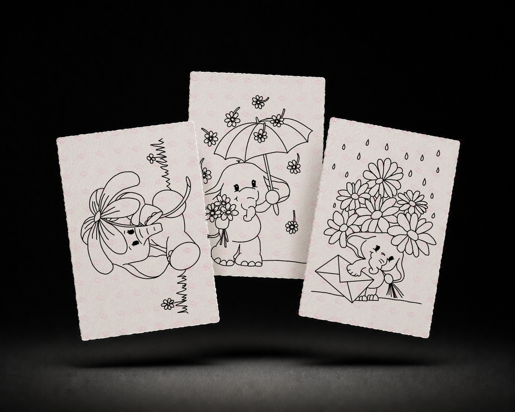 Blossom Daydream 5x7 Print Set line art preview