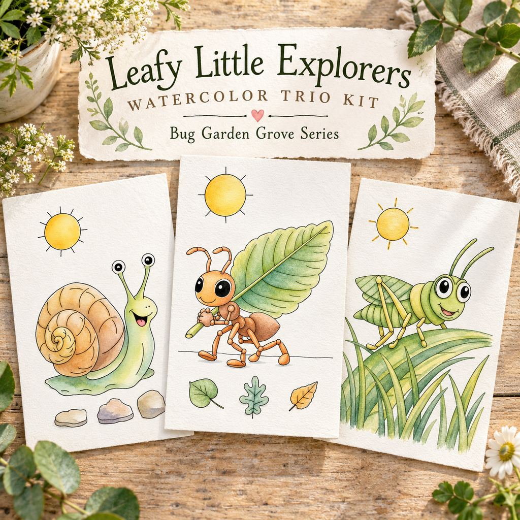 Leafy Little Explorers | Watercolor Trio Kit