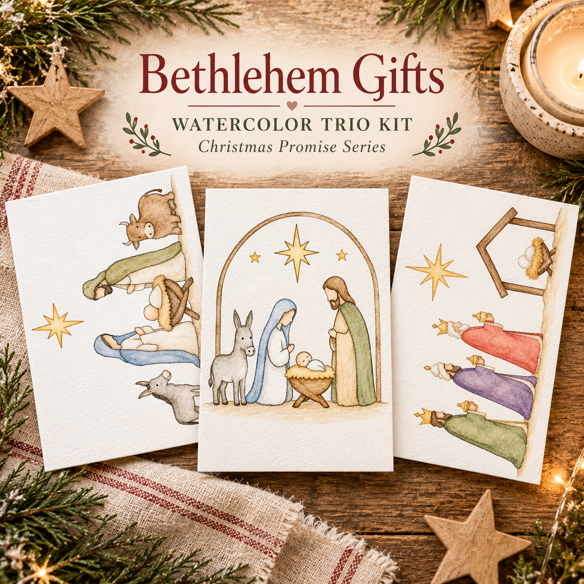 Bethlehem Gifts | Watercolor Trio Kit