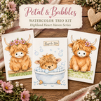 Petal & Bubbles | Watercolor Trio Kit