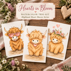 Hearts in Bloom | Watercolor Trio Kit