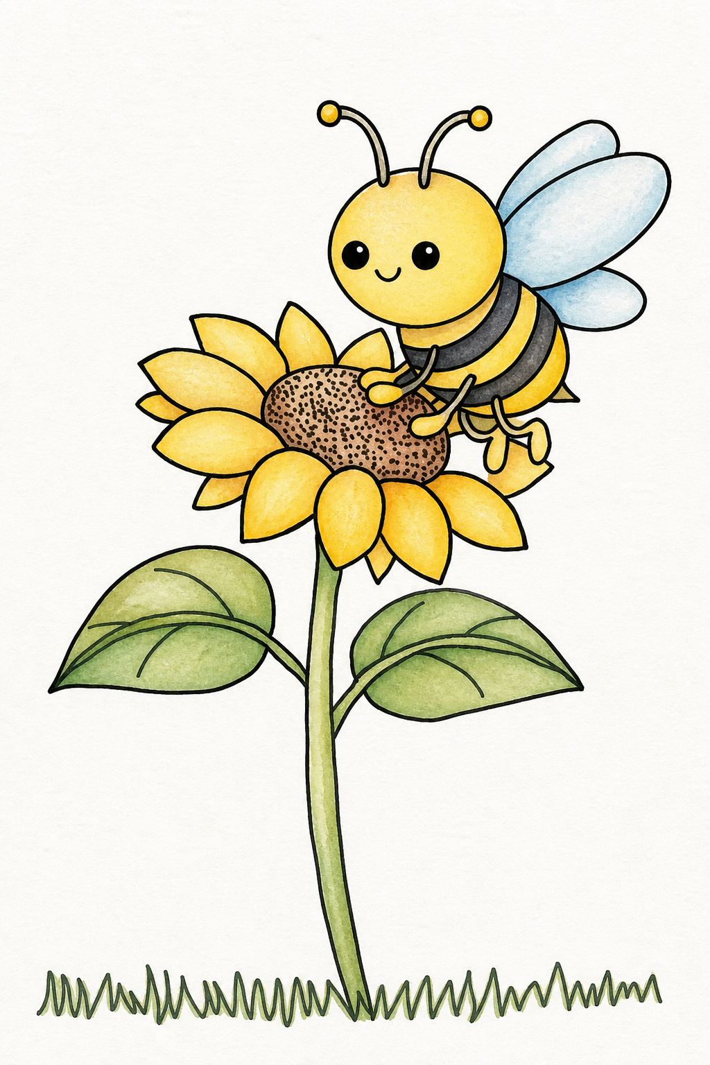 Sunflower Sipper painted design