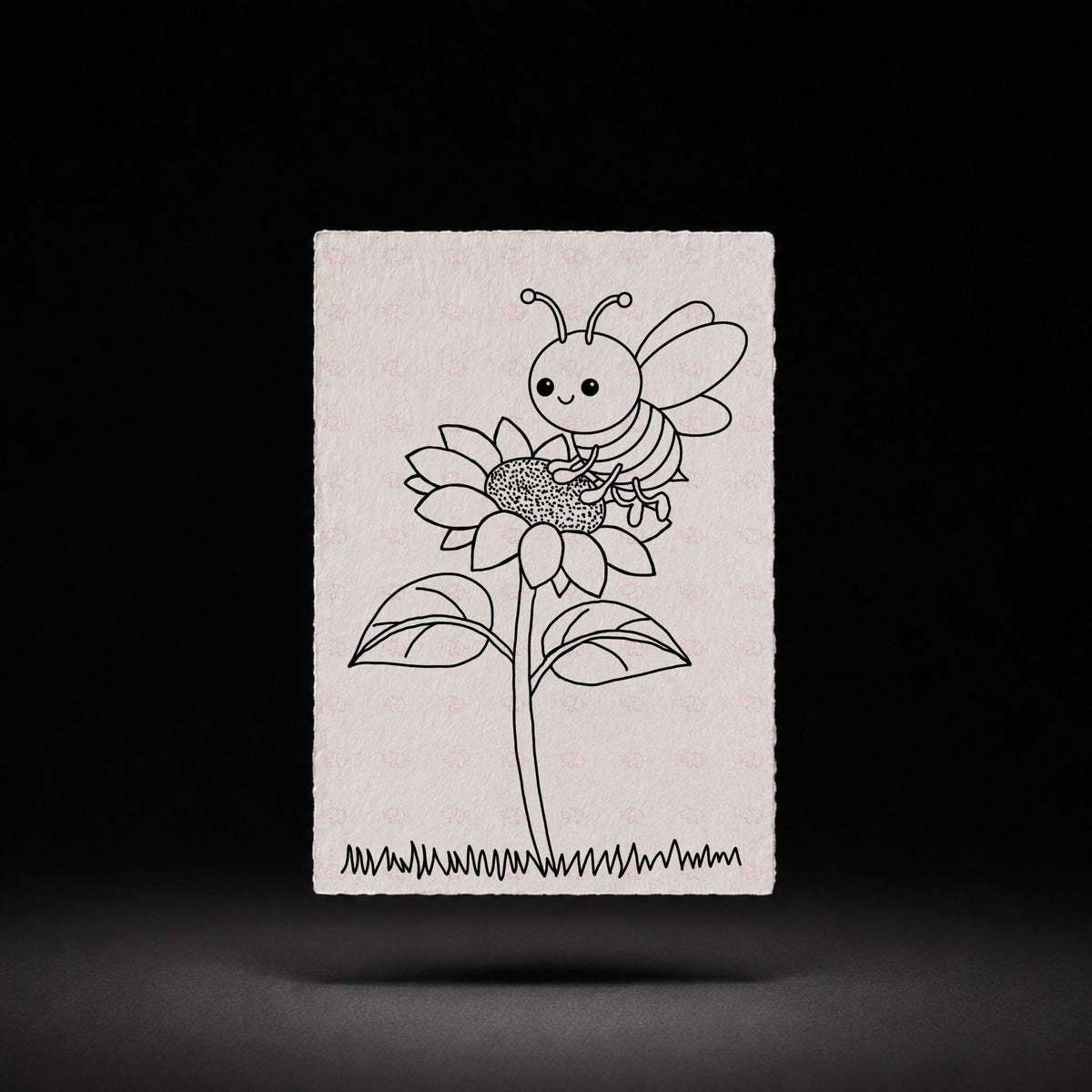 Sunflower Sipper line art preview