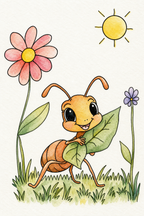 Sunny Leaf Ant painted design
