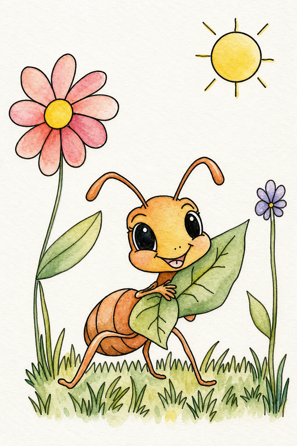 Sunny Leaf Ant painted design